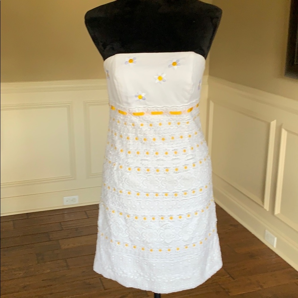 NWOT Lilly Pulitzer Pique Embroidery Pattern Dress